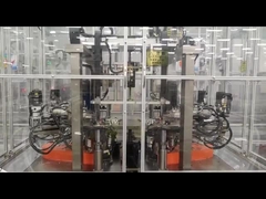 Linha de montagem automática de motor de fácil manutenção com controle PLC e interface de operador de tela sensível ao toque
